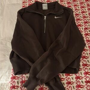 Nike Espresso Cropped Quarter-Zip